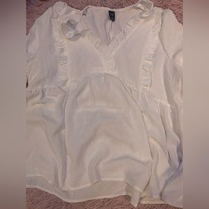 Shein Curve white blouse